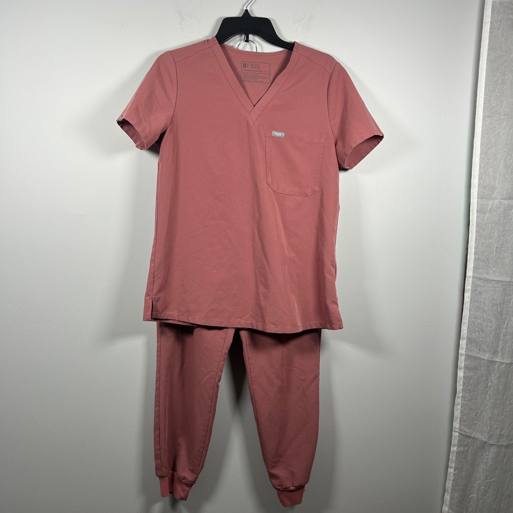 Figs Scrubs Set Women Mauve Pink Catarina Top S Zamora Jogger Pants M Nursing